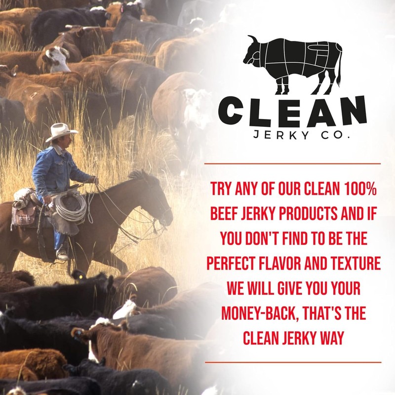 Clean Jerky Co. Old Fashioned Dry Zero Sugar Beef Jerky