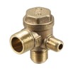 sourcing map Air Compressor Check Valve, M10xM14xPT3/8 Male Thread, 3