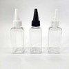 Black Square 50ml Dispensing Bottle with Nozzle Cap Cosmetic Dispensing Bottle 7ea