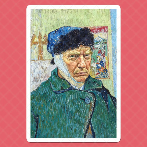 StickerManiac Trump Van Gogh Style 2024 Sticker Decal | 3x4.29