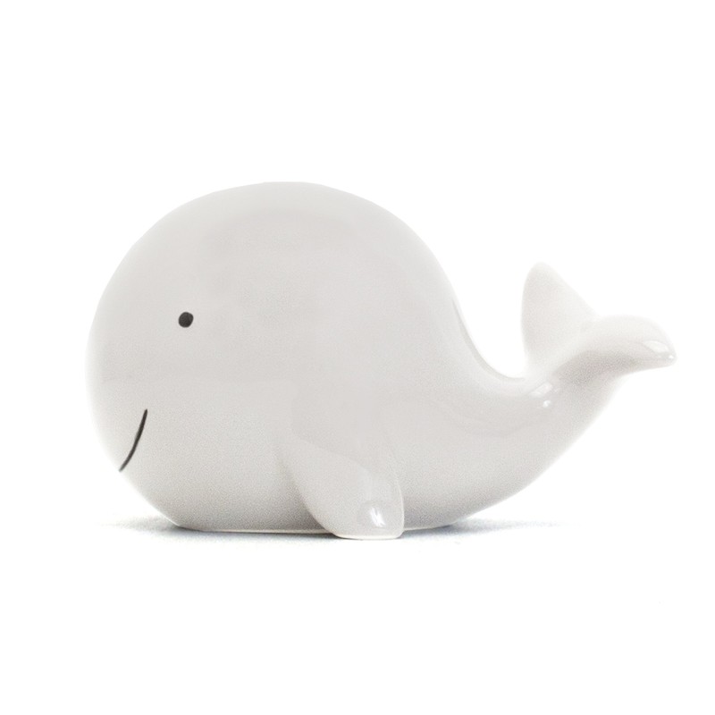Child to Cherish Ceramic Whale Piggy Bank, White