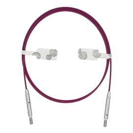 KnitPro Thin&Flex 360° Swivel Inter.cable, 80 cm, Purple, 1 Piece