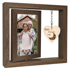 Nan I Love You to the Moon and Back Wood Photo Frame Grandmother Grandma Christmas Birthday Gifts, Display Two 15x10 CM