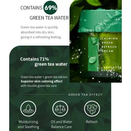 Lapalette Beauty | Calming Green Refresh Cream 60ml - Hydrating Korean Skincare