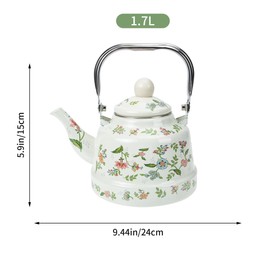 Cabilock Hervidor De Agua Esmalte De Acero Inoxidable - Jarra De Agua, Tetera Caliente Para Estufa De Café, Inducción - Creative Tea Pot