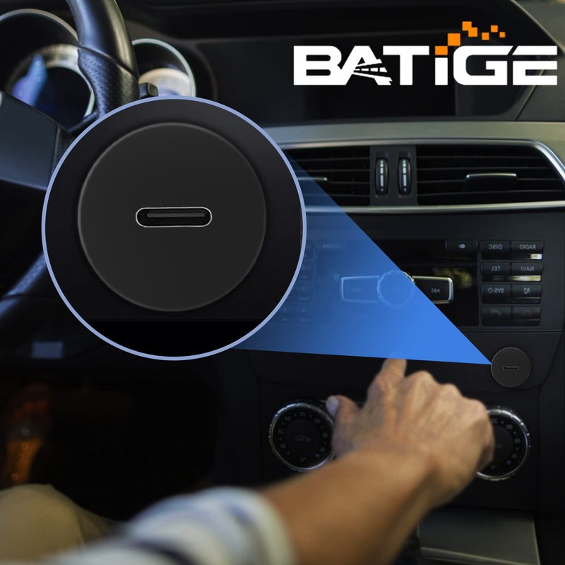 BATIGE Small USB 3.0 Male to Type C 3.0 Female
