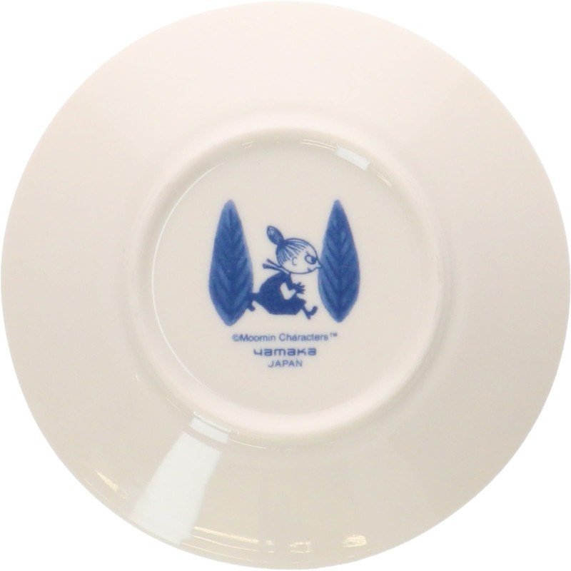 Yamakasyoten MM7000-57 Moomin Blue Flora Plate, 5.3 inches (13.5 cm),