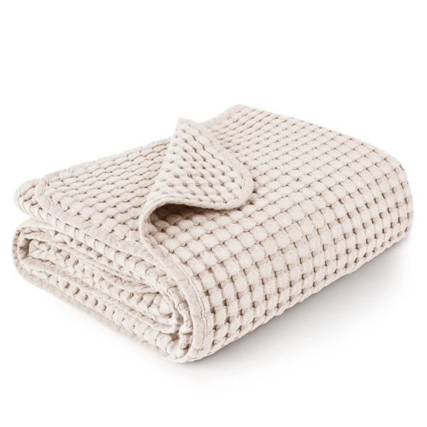 Konssy Konssy Waffle Baby Blankets, Nursery Blankets for Boys Girls,