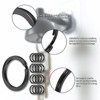 20 Pcs Black Keyring,25 mm Black Flat Split Heavy Duty