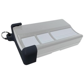 Keychain Key Holder Case compatible with Chamberlain LiftMaster 371LM 373LM 971LM 973LM Garage Door Visor Remote Opener Fob (Black) by 1058Designs