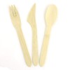 BambooMN Brand - 6.5" Disposable Bamboo Veneer Flatware, 24 Place