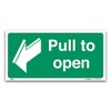Pack of 2 Pull to open Fire exit Signs, 1mm