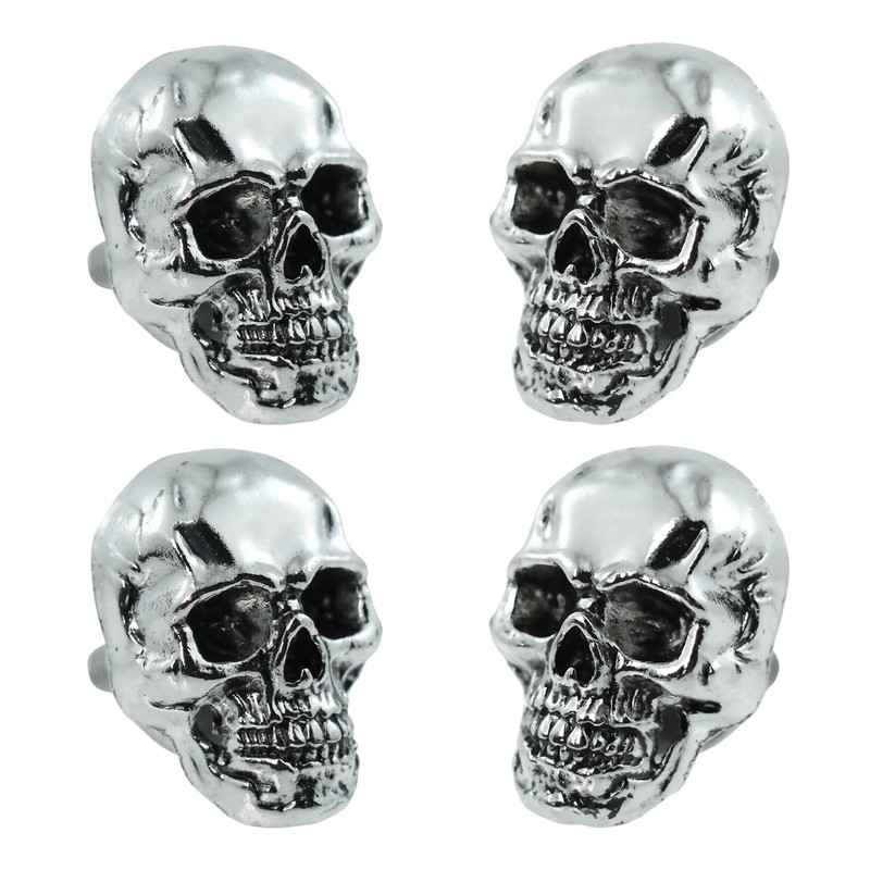 Bashineng Skull License Plate Bolts Fasteners License Plate Screw Decoration
