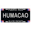 Puerto Rico Flag Humacao Sign License Plate Boricua Emblem Isla