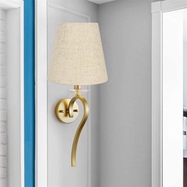 LFVFGHARAL Small Lamp Shade Clip On Bulb Set Of 6 For Candelabra Bulbs, Barrel Fabric Lampshade For Table Chandelier Wall Lamp Lampshade