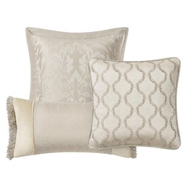WATERFORD Maguire Decorative Pillows, Assorted, Ivory 6 Count