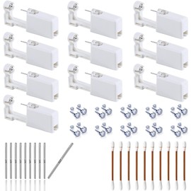 Ear Piercing Gun,10 Pack Ear Piercing Kit Disposable Self Ear Piercing Gun with Sterling Silver Ear Sticks and Clean Tool Pierce Kit Tool for Nose Studs Cartilage Tragus Helix Piercing Gun