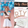 loghohu 30th Birthday Sash for Women Dirty Thirty Sash 30th