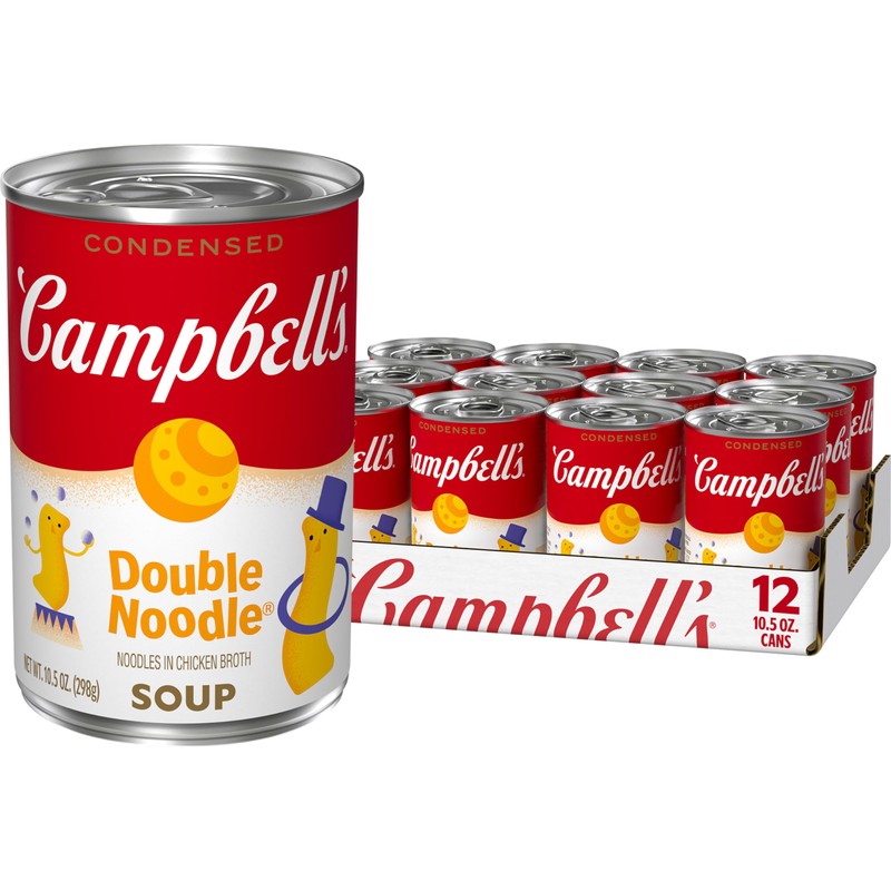 Campbell’s Condensed Kids Double Noodle Soup, 10.5 oz Can (12