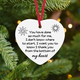 Thank You Gifts for Women Appreciation Christmas Ornament Appreciation Gift for Women Coworker Friend Mom Employee Thank You Ceramic Ornament Coworker Appreciation Gifts Christmas Tree Ornaments