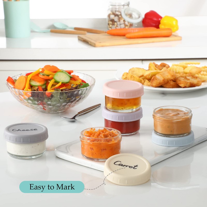 VITEVER [6 Pack] Salad Dressing Container To Go, 2.7 oz