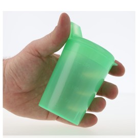 Horn Medical Sippy Cup with 2 Lids (Large and Small Opening) I Drinking Aid I 250 ml I Choice of Colours (Green)