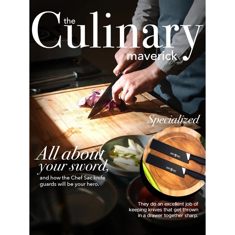 Chef Sac Knife Edge Guards | Universal Knife Cover &