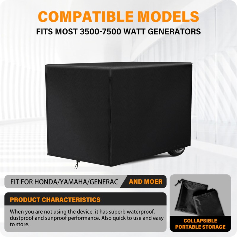 YAFFEY Generator Cover 24”L x 18”W x 20”H, Fits Most