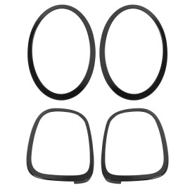 Unbranded Black Headlight+Tail Light Ring Bezel Trim For Mini Cooper F55 F56 F57 2014-21