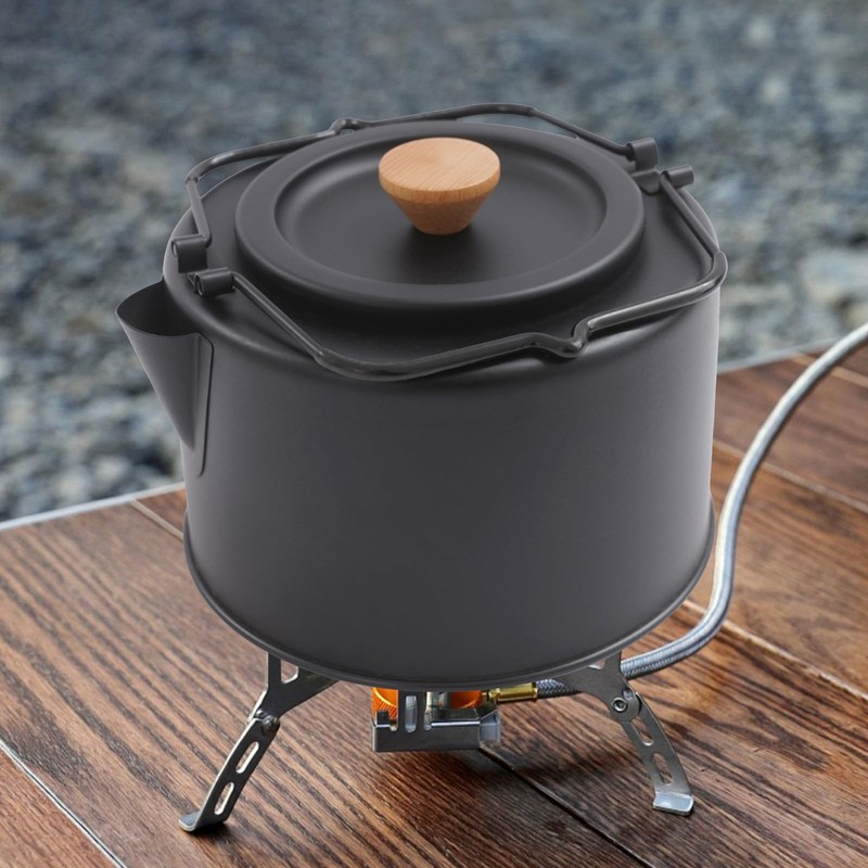 Bacocoo Camping Kettle, Portable Stovetop Tea Kettle Fast Heating Boiling