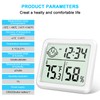 Flintronic Thermometer, Hygrometer, Indoor, Mini LCD Display of Time, Temperature,