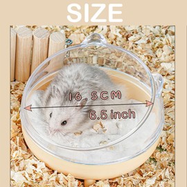 Meow&Woof Hamster Sand Bath Container, Large Sandbox Toilet Gerbil Batheoom, Tiny Chinchilla Dust Bathtub Sand Bath Box for Hamster Cage Accessories 6.5 Inch-White