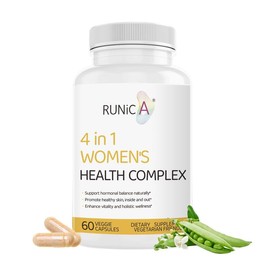 Runica 4in1 Women's Health Complex | Hormone Balance Supplements | Natural Ingedients | 60 Veggie Capsules Fitness Edible