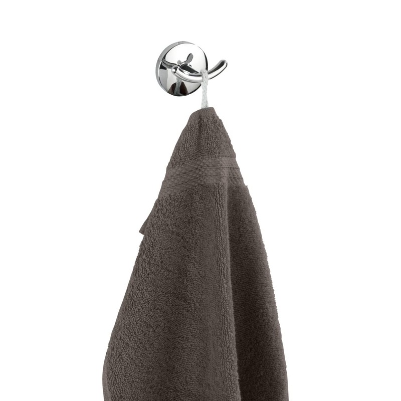 WENKO Duo Cuba Wall Hook Shiny - Towel Hook, Clothes