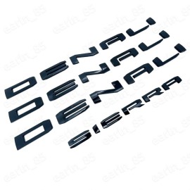 GMC Gloss DENALI Sierra Emblem Letters Replacement Fit GMC Sierra 1500 2500HD 3500HD