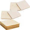 12 Pcs Wooden Square Coasters,Shapes Blank Unfinished Plain Wood Pieces,Wooden