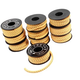 A ABSOPRO Number 0-9 Print 1.5mm 2 Wire Cable Flexible Markers Tag (Set of 10)