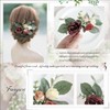 Fangsen Boho Silver Wedding Festival Headpiecer Floral Headpiece for Brides