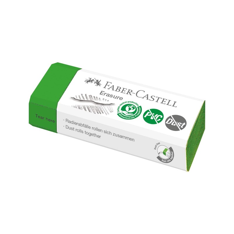 Faber-Castell Eraser Erasure PVC-free & Dust-free - Blister card of