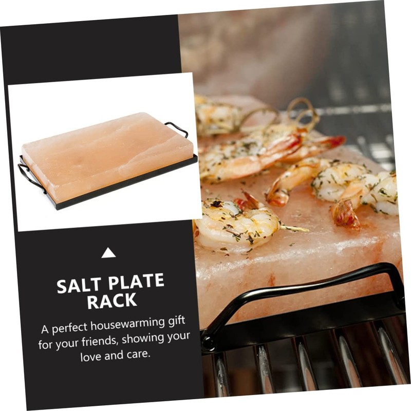 SHOWERORO Salt Block Holder Professional Grill Rack Barbecue Tool for