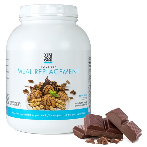 Yes You Can! Complete Meal Replacement - 30 Servings, 20g of Protein, 0g Added Sugars, 22 Vitamins and Minerals | All-in-One Nutritious Meal Replacement Shake (Chocolate)