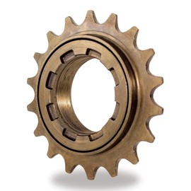 TSTRAUM Single Speed Bicycle Freewheel 16/18 Teeth Flywheel, One Speed Replacement Accessories Compatible with 1/2 Inch x 1/8 Inch Bicycle Freewheel (Brown 18T)