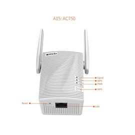 Tenda WiFi Extender (1200RPT) - Signal Booster Range Repeater, Coverage up to 1200 sq.ft. Your Home, 2.4 & 5GHz Dual Band WiFi Extender with Ethernet Port, Easy to Setup (A15)