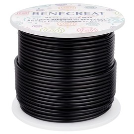 Benecreat Total Length 99.8 ft (30 m) Wire Diameter 0.08 inch (2 mm) Black Aluminum Wire, Colorful Accessories, Beads, Crafts, Artistic, Crafts, Auxiliary Materials