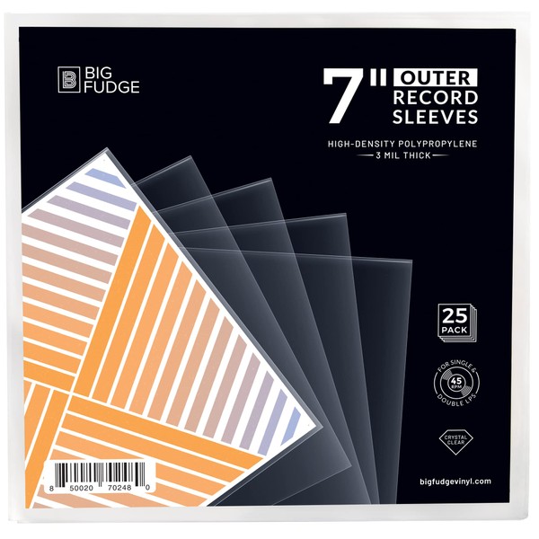 BIG FUDGE 25x Vinyl Record Outer Sleeves 7 inch |