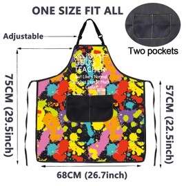 BNQL Painting Artist Apron with Pockets Artist Painter Gifts Art Lover Gift for Art Teacher Apron Painter Apron (Love Art apron)
