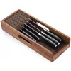 Enoking Knife Drawer Organizer Insert, In Drawer Knife Block, Acacia
