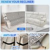 ALIECOM L Shaped Reclining Sectional Couch Covers 100% Waterproof Corner