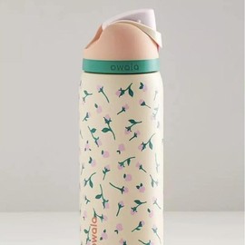 [Limited Drop] "Cherry Blossom" Owala 32oz FreeSip Bottle – Stylish Hydration with Leak-Resistant Cap, Great for Sports & Outdoor Adventures:_Tea Time