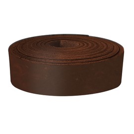 ELW Grass Fed Leather 8-10 oz. (3-4mm) 1.5"x72" (3.81x182.88cm) Bourbon Brown Full Grain Cowhide Belt Blank, Straps Tooling, Holsters, Saddle Bags, Sheaths, Furniture Accent, Restoring Chairs